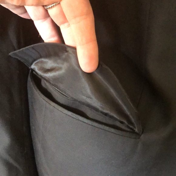 HART SCHAFFNER MARX size 44R Blazer Classic Black 100% Worsted Wool $995 NEW - Picture 12 of 14